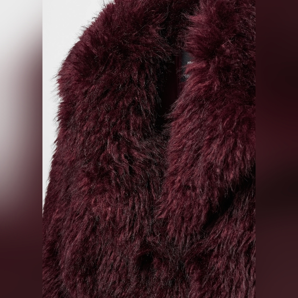 Mango Short fur-effect jacket - Picture 3 of 8